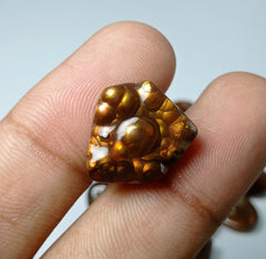 12.5ct Mexican Bubbly Fire Agate - Dimensions 18x16x6mm