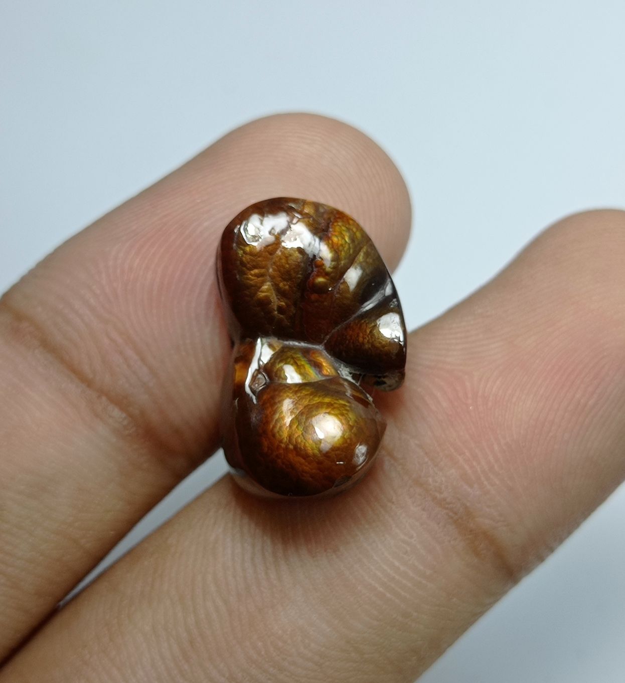 15.4ct Natural Mexican Fire Agate - Dimensions 20x12x8mm