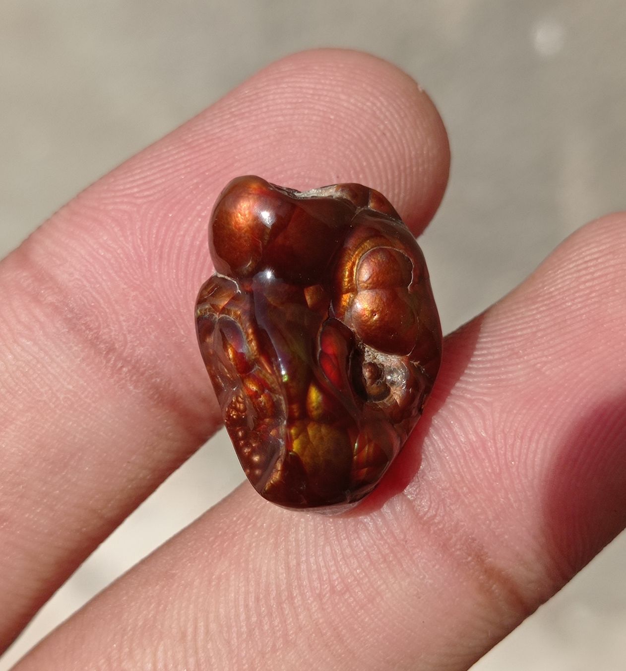 17.8ct Carved Fire Agate, Rare Fire Agate, Aatshi Aqeeq, Suitable For Pendant - Dimensions 20x15x10mm