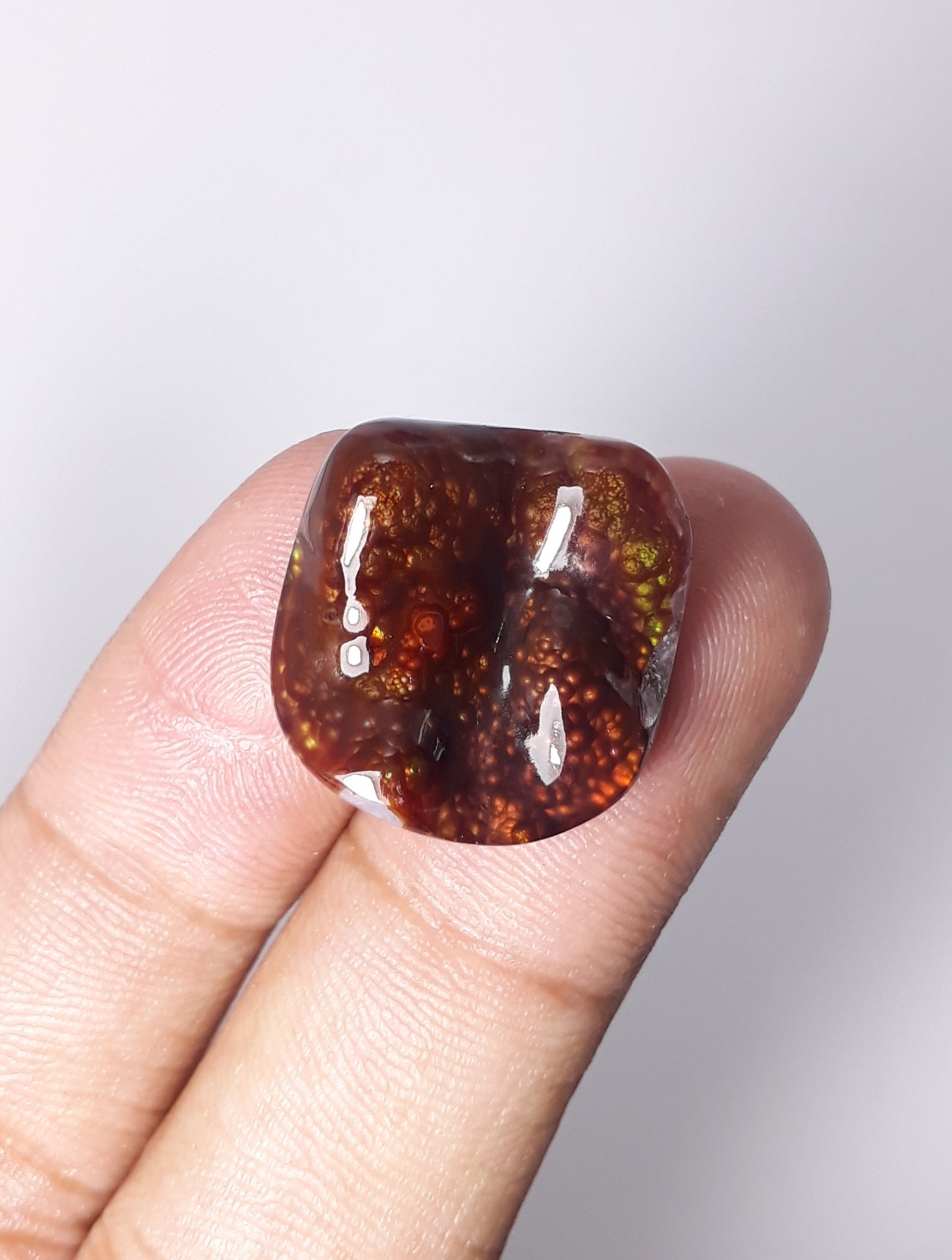 Beautiful Buddly Fire Agate Carving - Agata De Fuego