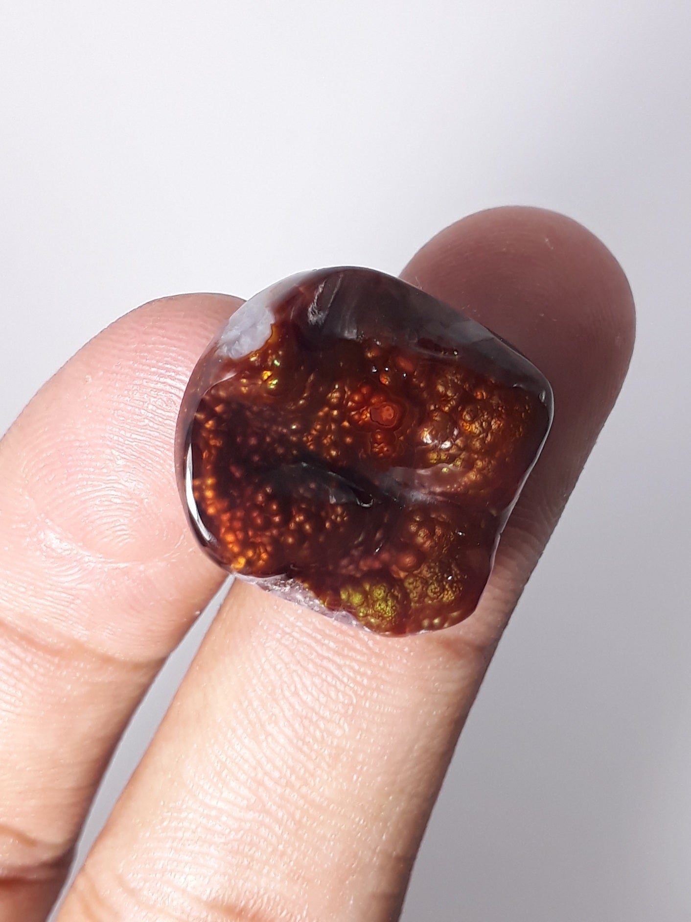 Beautiful Buddly Fire Agate Carving - Agata De Fuego