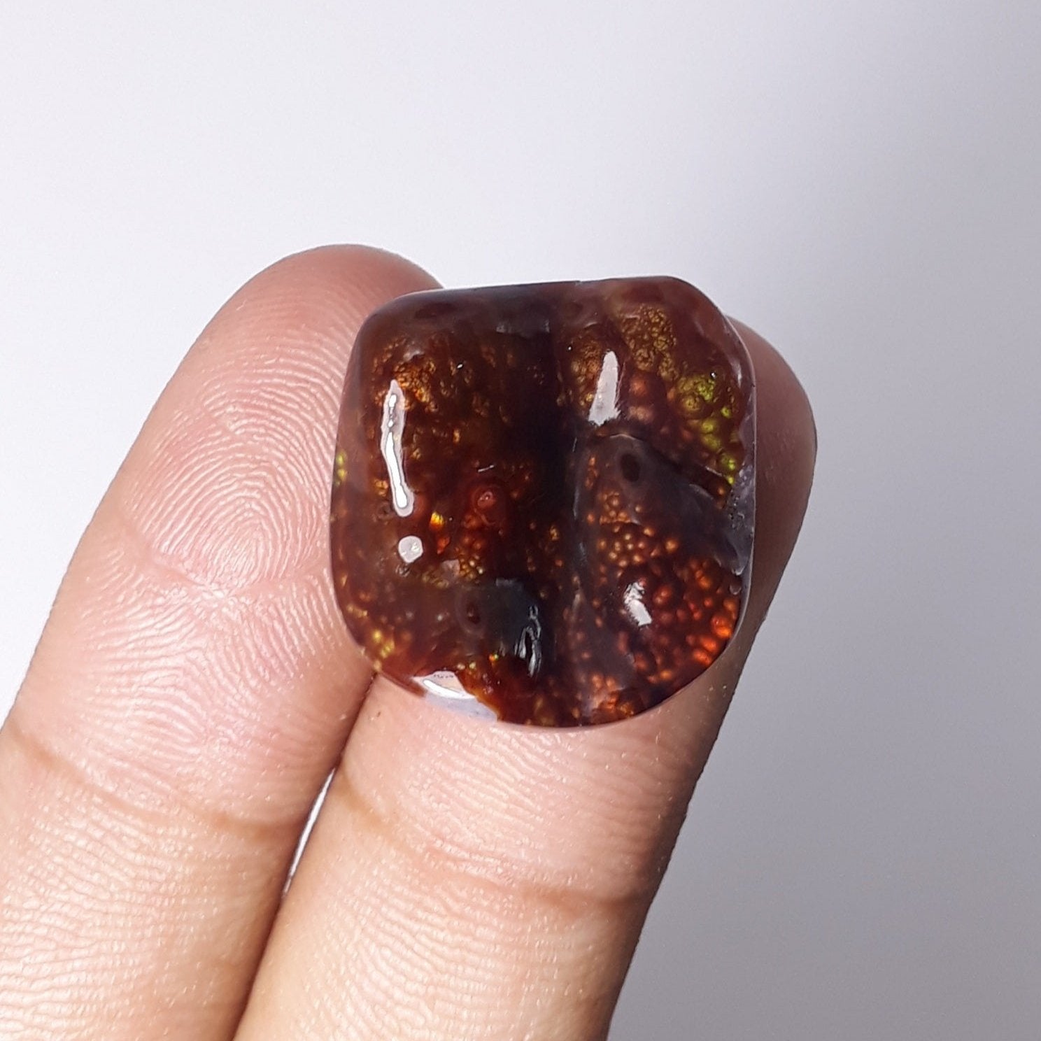 Beautiful Buddly Fire Agate Carving - Agata De Fuego