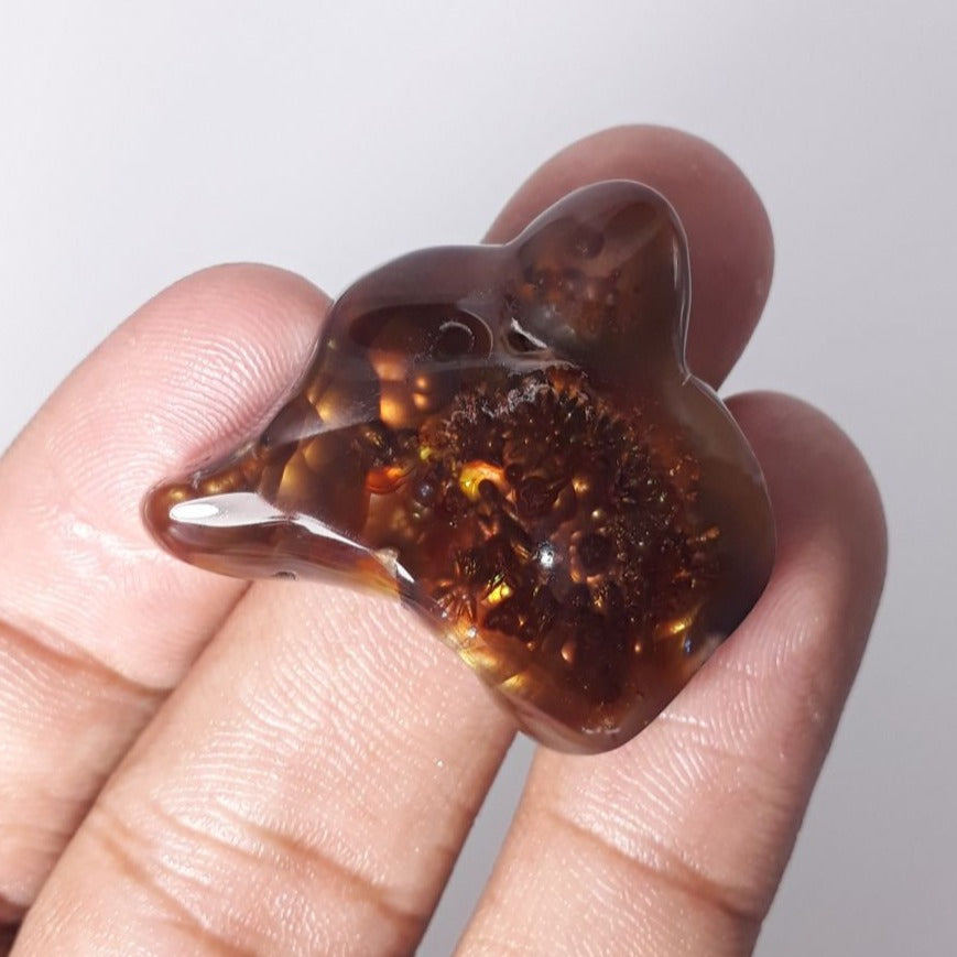 62ct Big Size Rare Mexican Fire Agate, Perfect gemstone Gift for Gem Collector, Dimensions 33x28mm