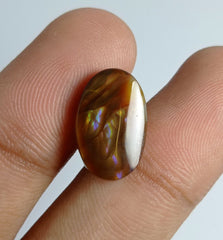6.3ct Natural Oval Fire Agate, Dimensions 17x11x3mm