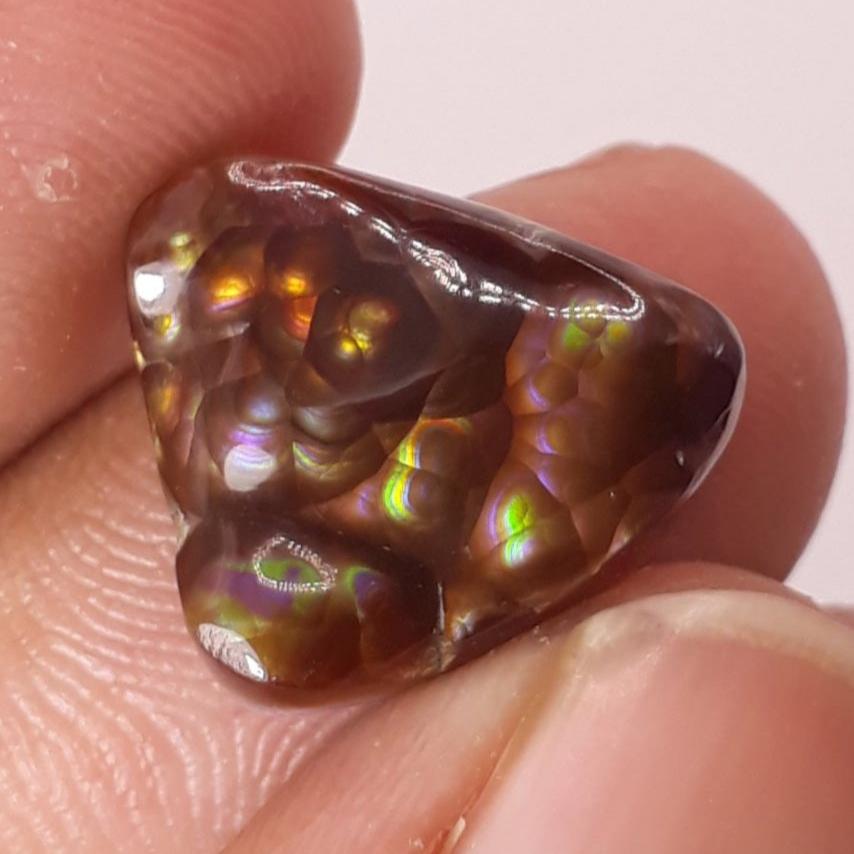 MultiFire Rare Mexicna Fire Agate Cabochon