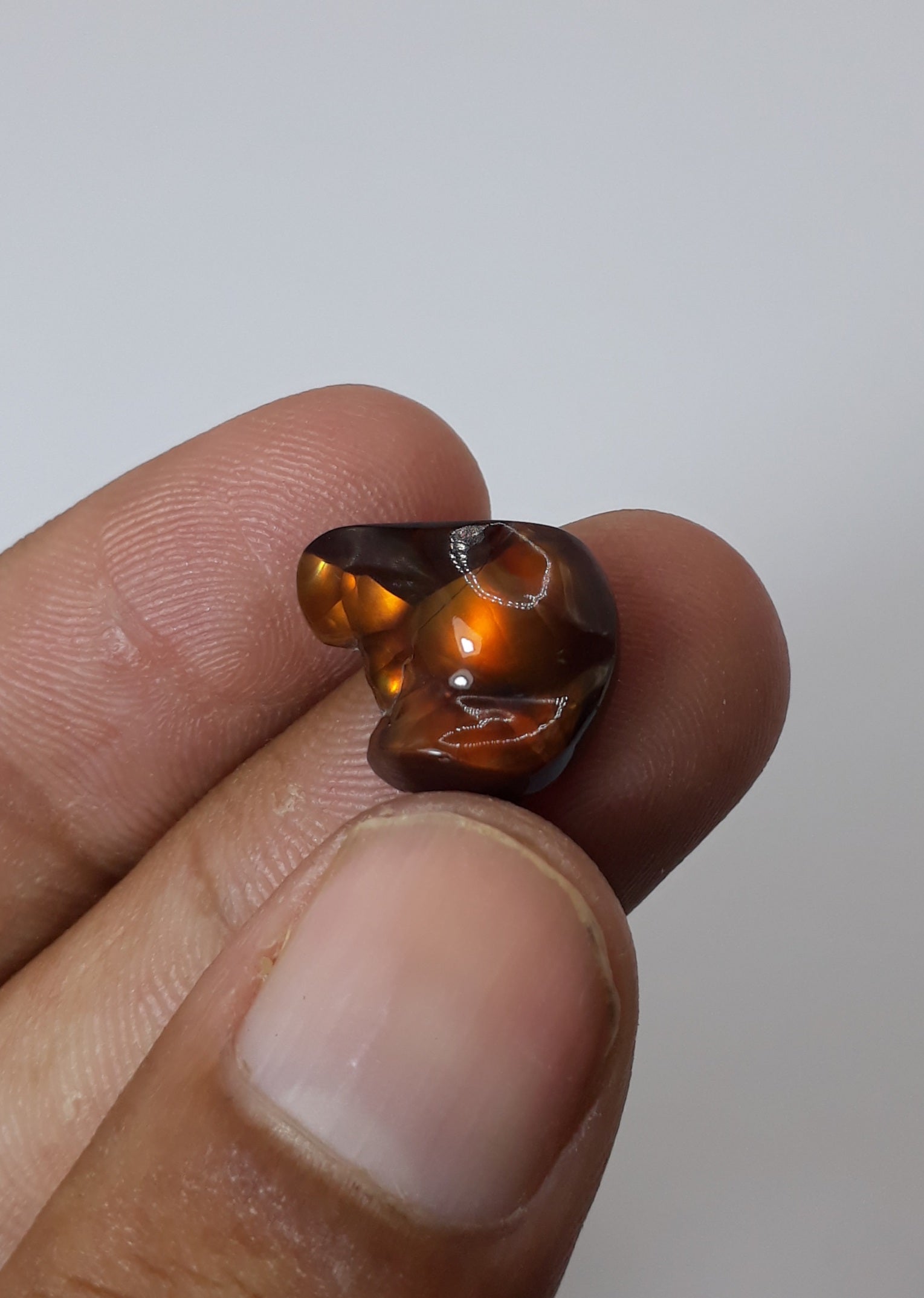 Freeform Firy Mexican Fire Agate Carving - Agata De Fuego