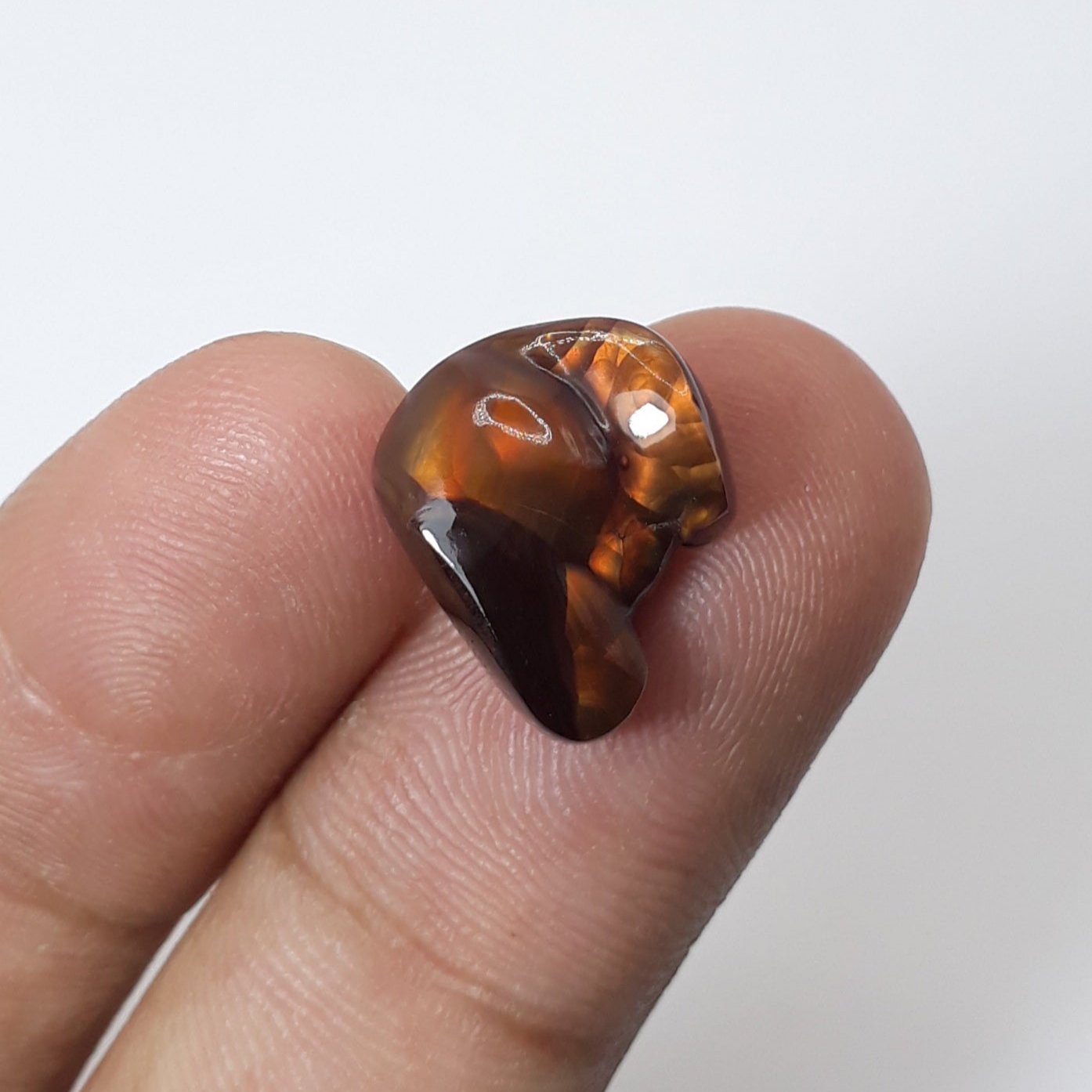 Freeform Firy Mexican Fire Agate Carving - Agata De Fuego