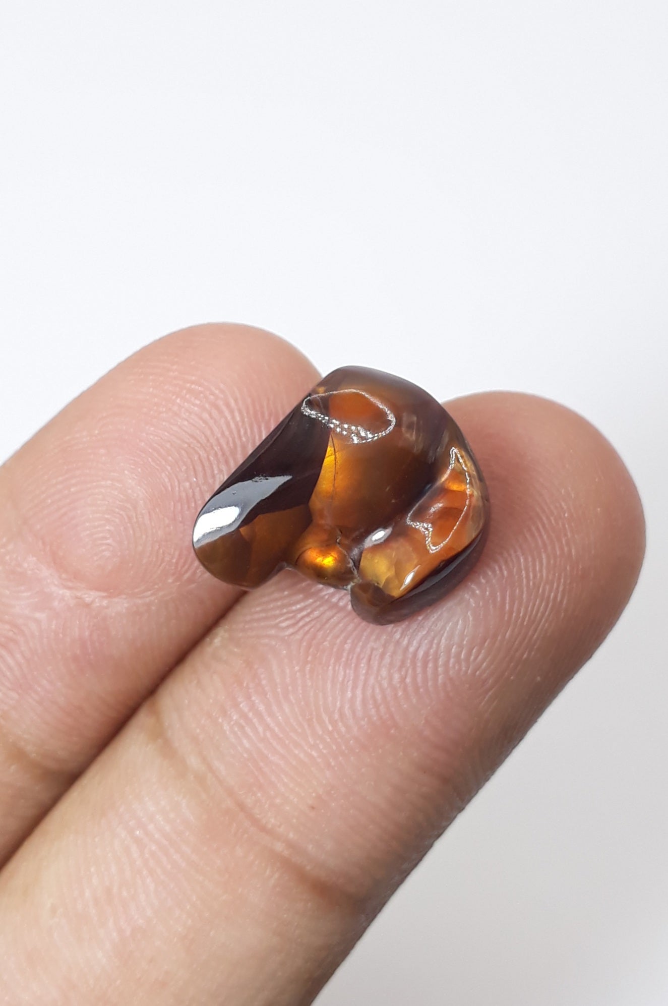 Freeform Firy Mexican Fire Agate Carving - Agata De Fuego