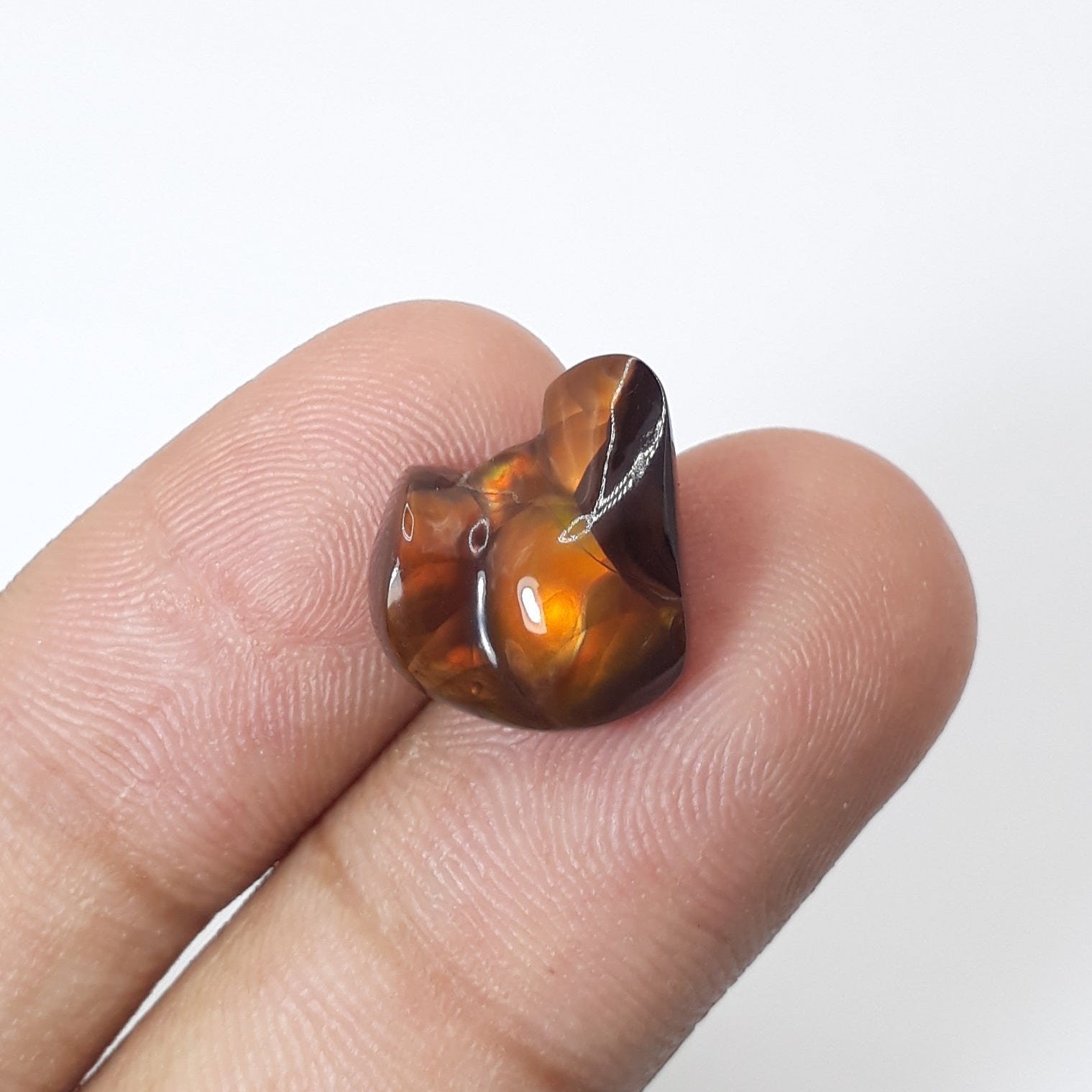 Freeform Firy Mexican Fire Agate Carving - Agata De Fuego