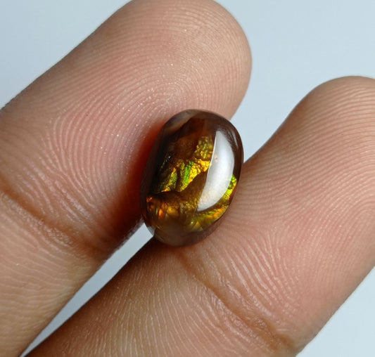6.8ct Mexican Fire Agate Cabpchon -  Dimensions 13x9x6mm