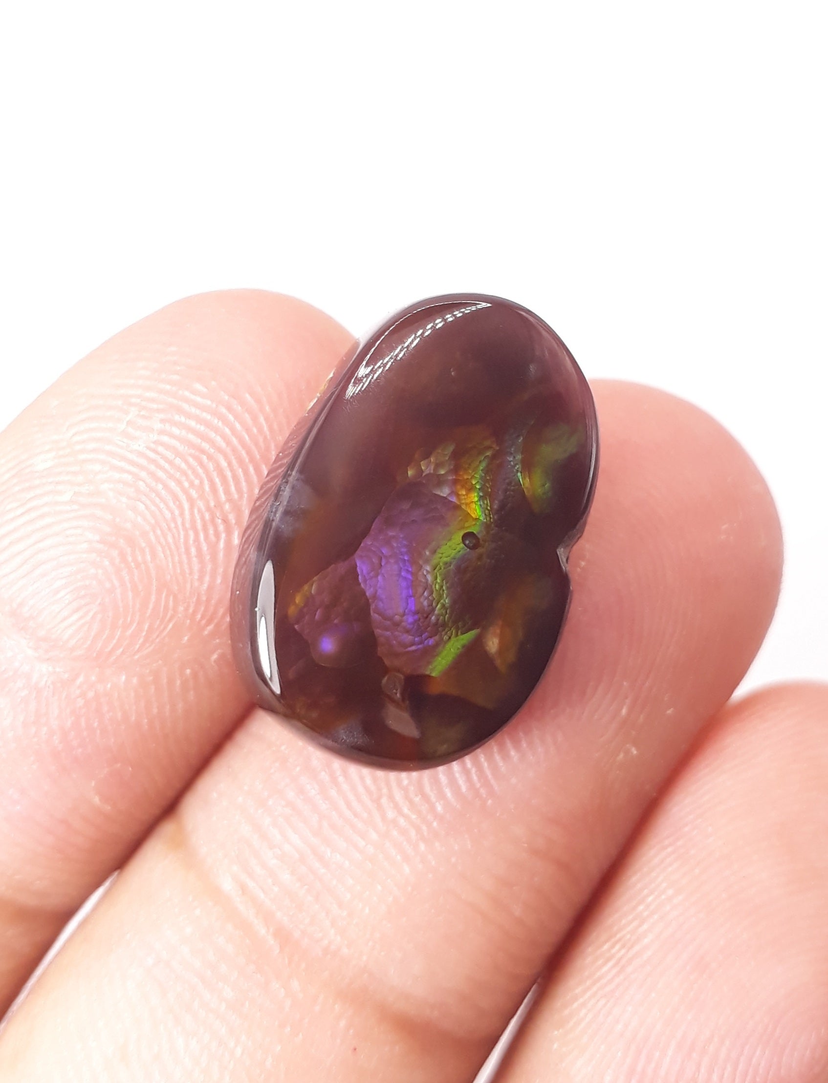 Purple Mexican Rare Fire Agate - Agata De Fuego