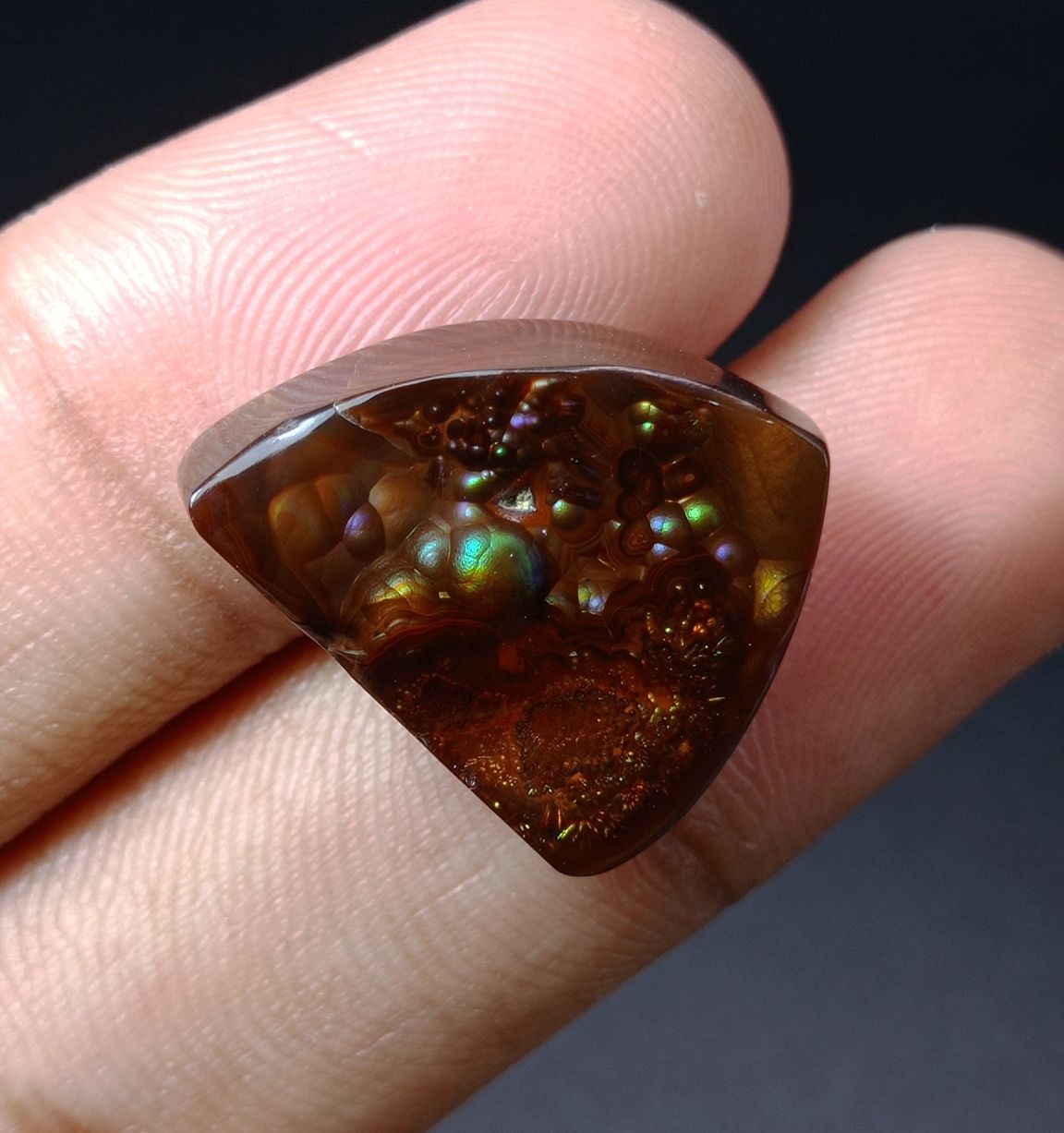 22.75ct Natural Mexican Fire Agate, Rare Fire Agate, Perfect gemstone Gift, Rare Gemstone than Diamonds, Dimensions 22x18x7mm