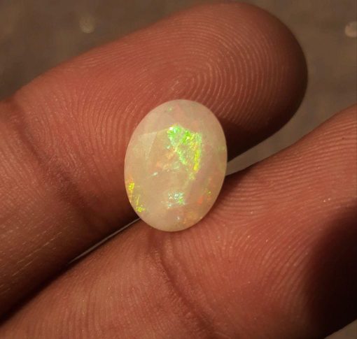2.3ct Opal for Sale - White Fire Opal - Welo Opal - October Birthstone - 12x9mm