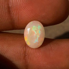 2.3ct Opal for Sale - White Fire Opal - Welo Opal - October Birthstone - 12x9mm