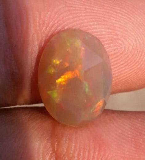 3.3ct Opal for Sale - Grey Fire Opal - Welo Opal - White Opal - October Birthstone -14x10mm