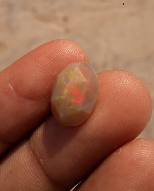 3.3ct Opal for Sale - Grey Fire Opal - Welo Opal - White Opal - October Birthstone -14x10mm