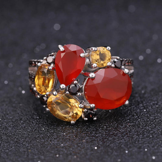 Anti Tarnish 925 Sterling Silver Colorful Candy Jewelry Set Ring Earrings & Sets Fine Jewelry