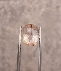 10.70ct Red Tourmalated Quartz - Red Rutile Quartz - Rutilated Quartz