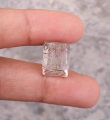 7.50ct Red  Tourmalated Quartz - Red Rutile Quartz - Rutilated Quartz