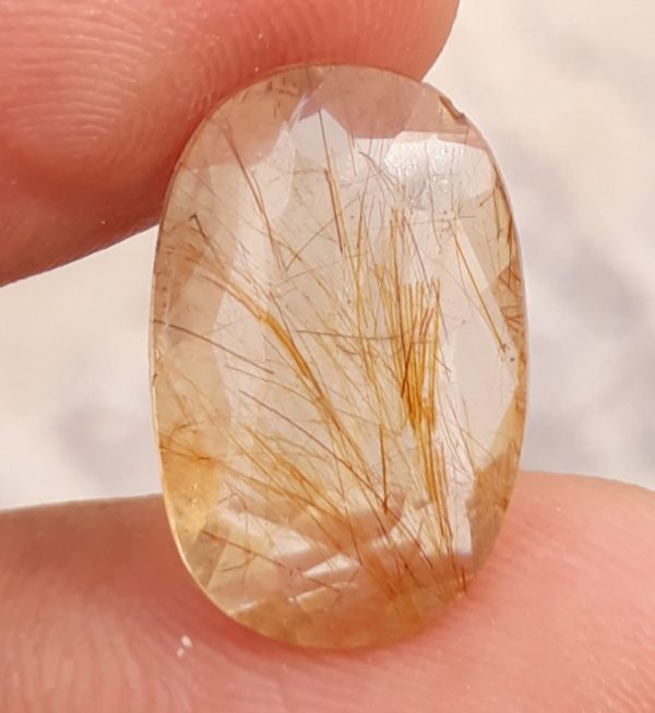 7.65ct Red Tourmalated Quartz - Red Rutile Quartz - Rutilated Quartz