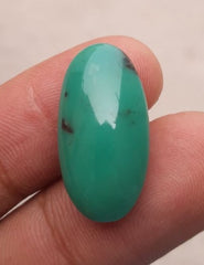 Natural Green Turquoise, Oval Shape - Persian Turquoise - Green Feroza - 15.6ct- 24x12mm