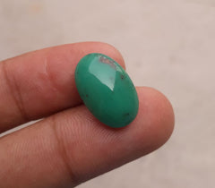 Natural Green Turquoise, Oval Shape - Persian Turquoise - Green Feroza - 9.2ct- 19x12mm