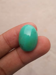 Natural Green Turquoise, Oval Shape - Persian Turquoise - Green Feroza - 18.1ct- 22x16mm