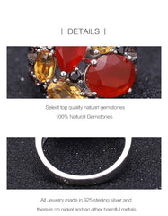 Anti Tarnish 925 Sterling Silver Colorful Candy Jewelry Set Ring Earrings & Sets Fine Jewelry