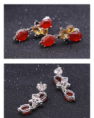 Anti Tarnish 925 Sterling Silver Colorful Candy Jewelry Set Ring Earrings & Sets Fine Jewelry