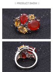 Anti Tarnish 925 Sterling Silver Colorful Candy Jewelry Set Ring Earrings & Sets Fine Jewelry