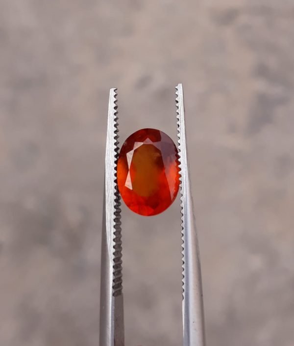 2.2ct Hessonite Garnet - Natural Faceted Hessonite Gem - 9x6.5mm