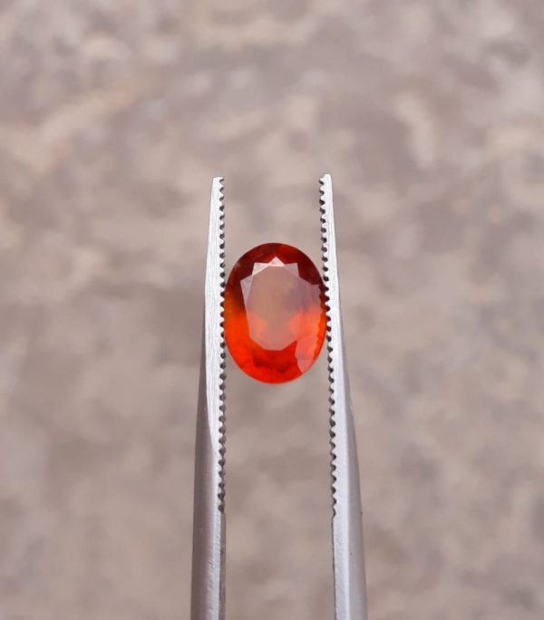 2.2ct Hessonite Garnet - Natural Faceted Hessonite Gem - 9x6.5mm