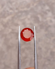 3.8ct Hessonite Garnet - Natural Faceted Hessonite Gem -  9mm