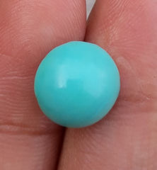 Natural Light Green Turquoise - Persian Qalmi Feroza - Green Feroza - 6.8ct- 11x11mm