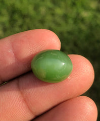 13.8ct  Nephrite Cat's Eye Cabochon, Jade Green, Good Quality Jade Stones -