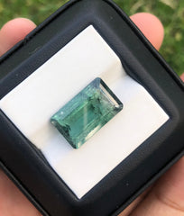 12.35ct Natural Teal Tourmaline Gemstone - Faceted Tourmaline - October Birthstone Tourmaline - 18x11x7mm