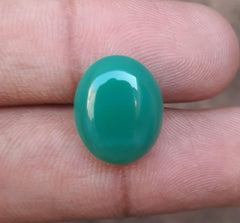 10.3ct Natural Chrysoprase Stone - Cabochon Chrysoprase - Green Chalcedony -16x13x6mm