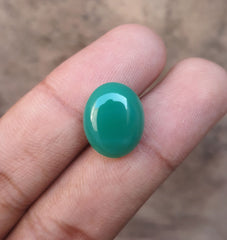 10.3ct Natural Chrysoprase Stone - Cabochon Chrysoprase - Green Chalcedony -16x13x6mm