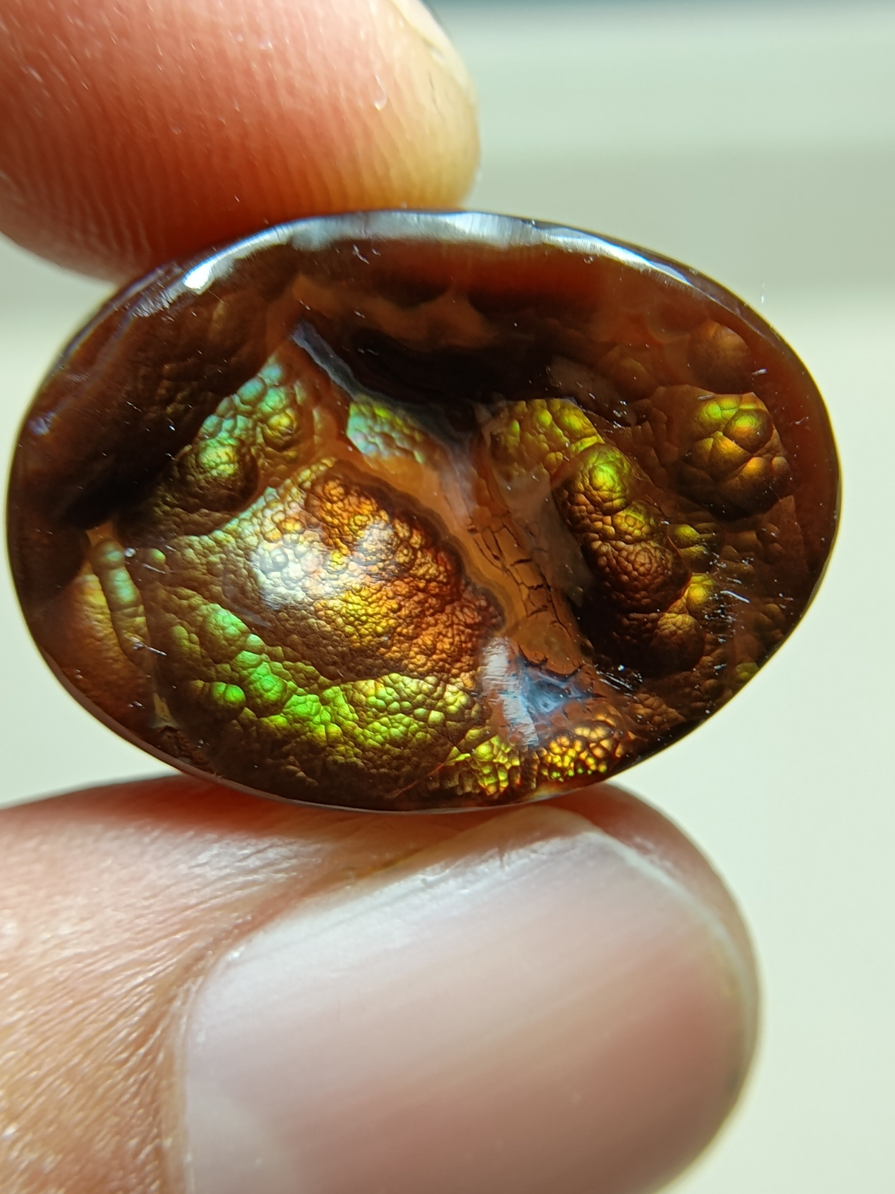 Rare Agate De Feugo -  Rare Fire Agate Oval Shape