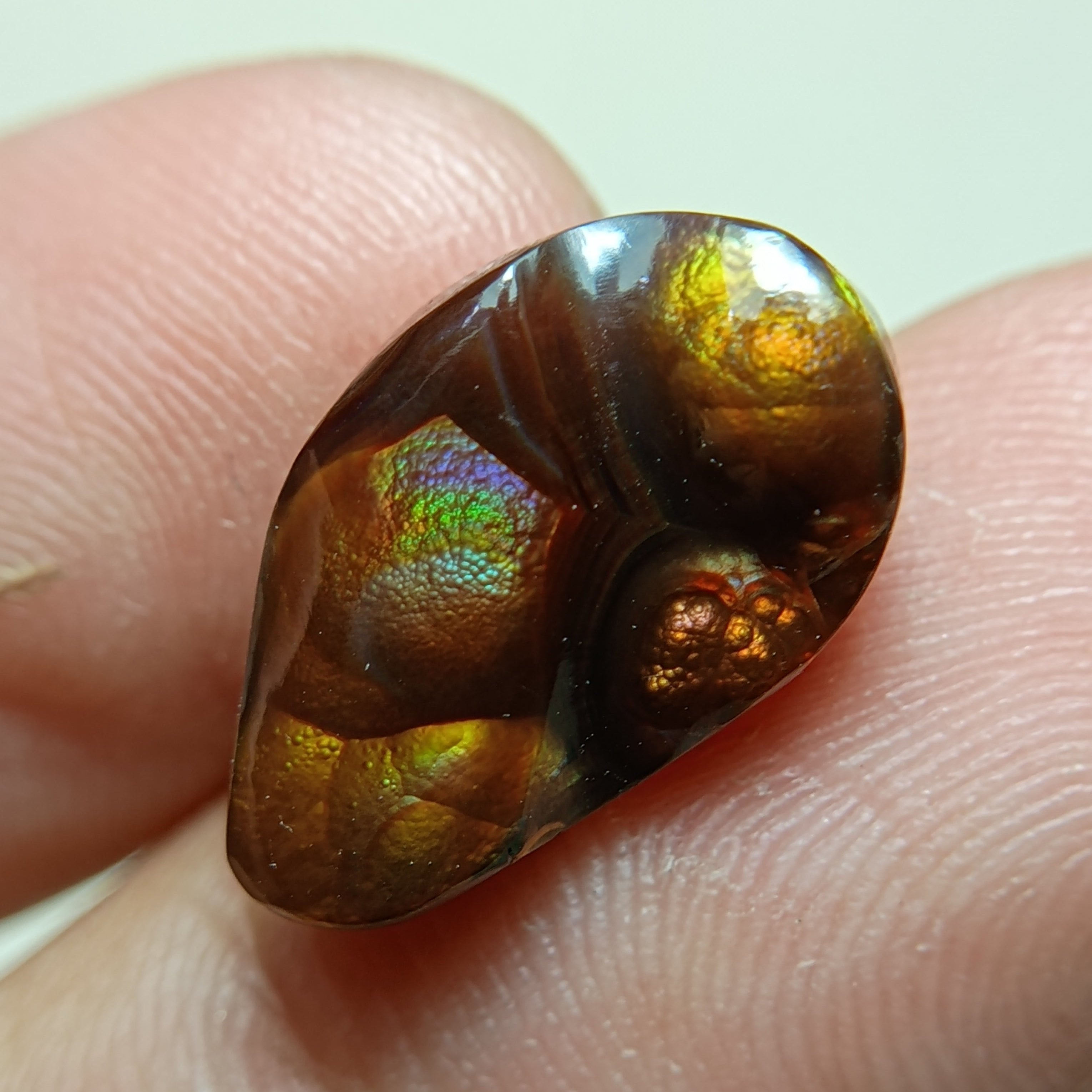 Rare Fire Agate Carving - Rare Agate De Feugo