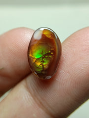 Rare Bubbly Fire Agate Cabochon - Agate De Feugo