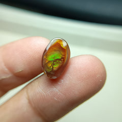 Rare Bubbly Fire Agate Cabochon - Agate De Feugo