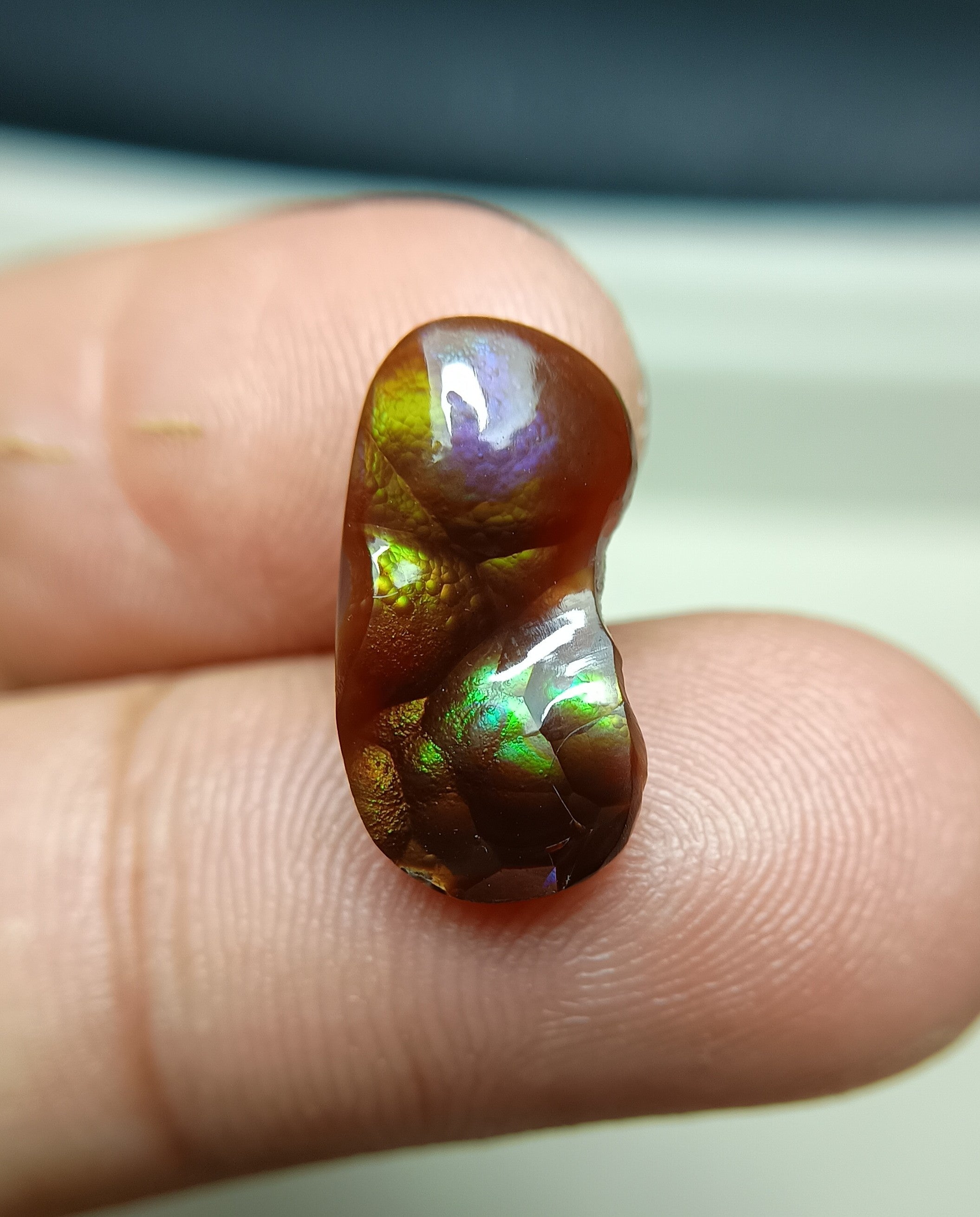 Rare Fire Agate Rainbow Colors- Agate De Feugo