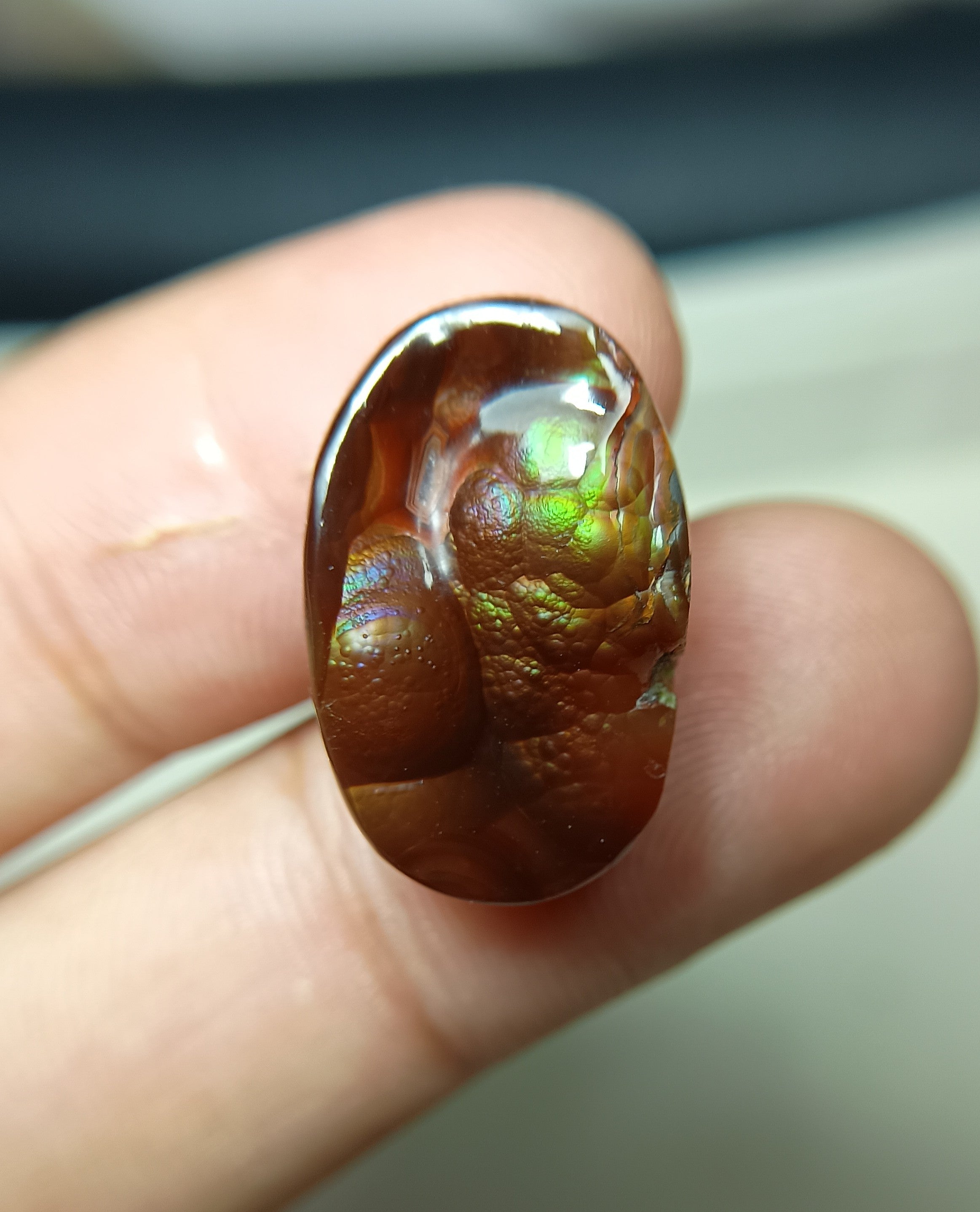 Rare Fire Agate Oval Shape- Agate De Feugo