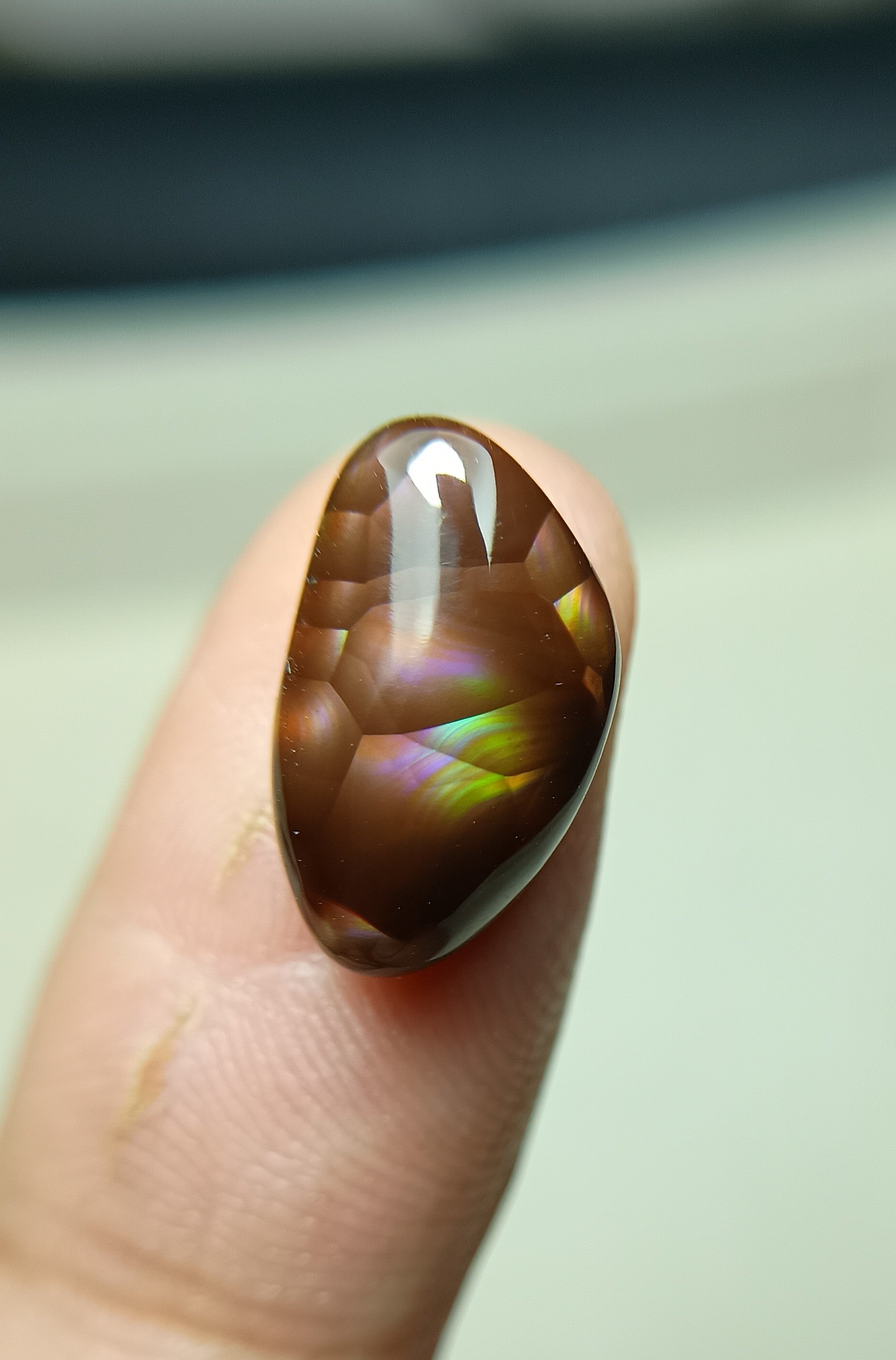 Rainbow Rare Fire Agate Cabochon - Agate De Feugo