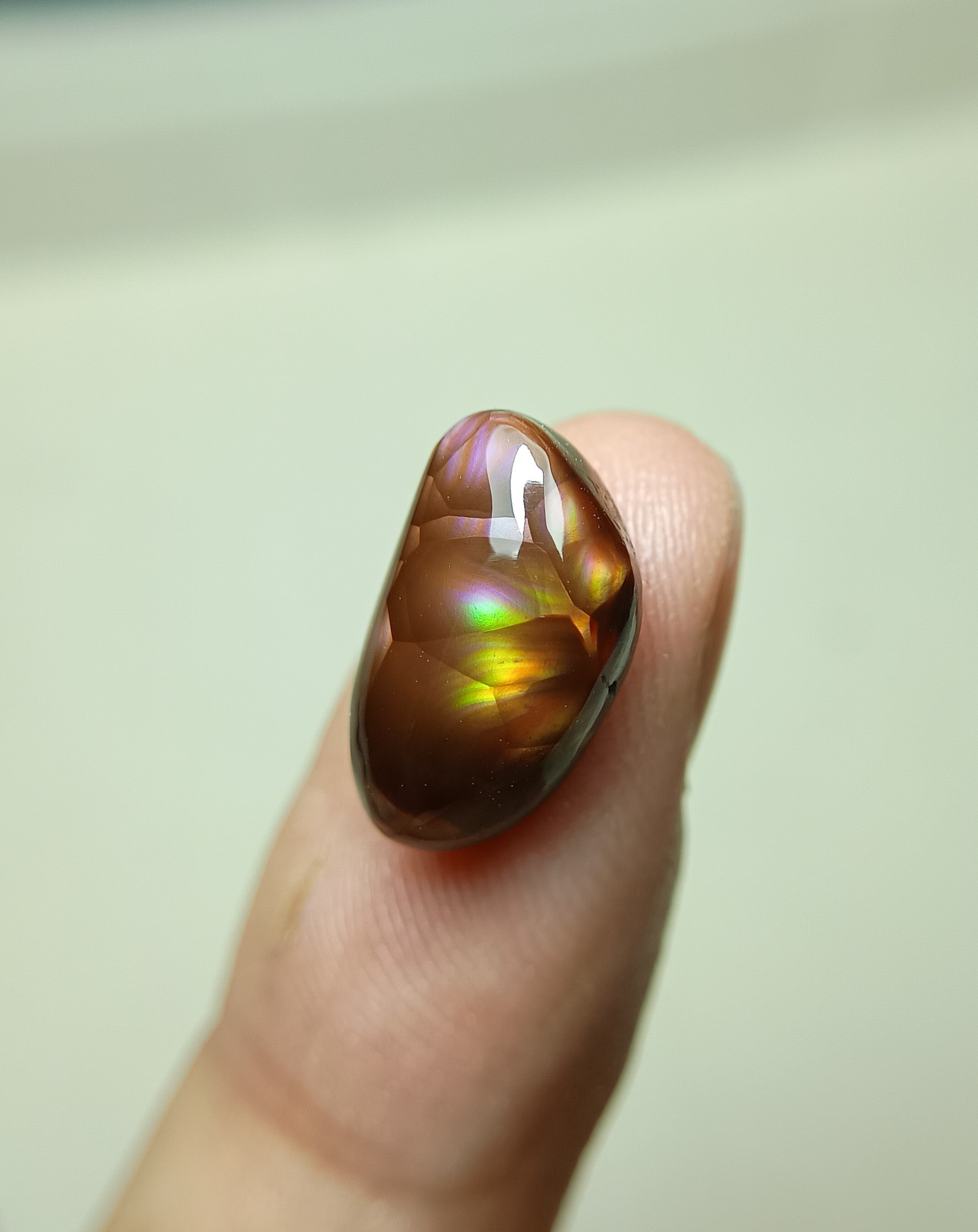 Rainbow Rare Fire Agate Cabochon - Agate De Feugo