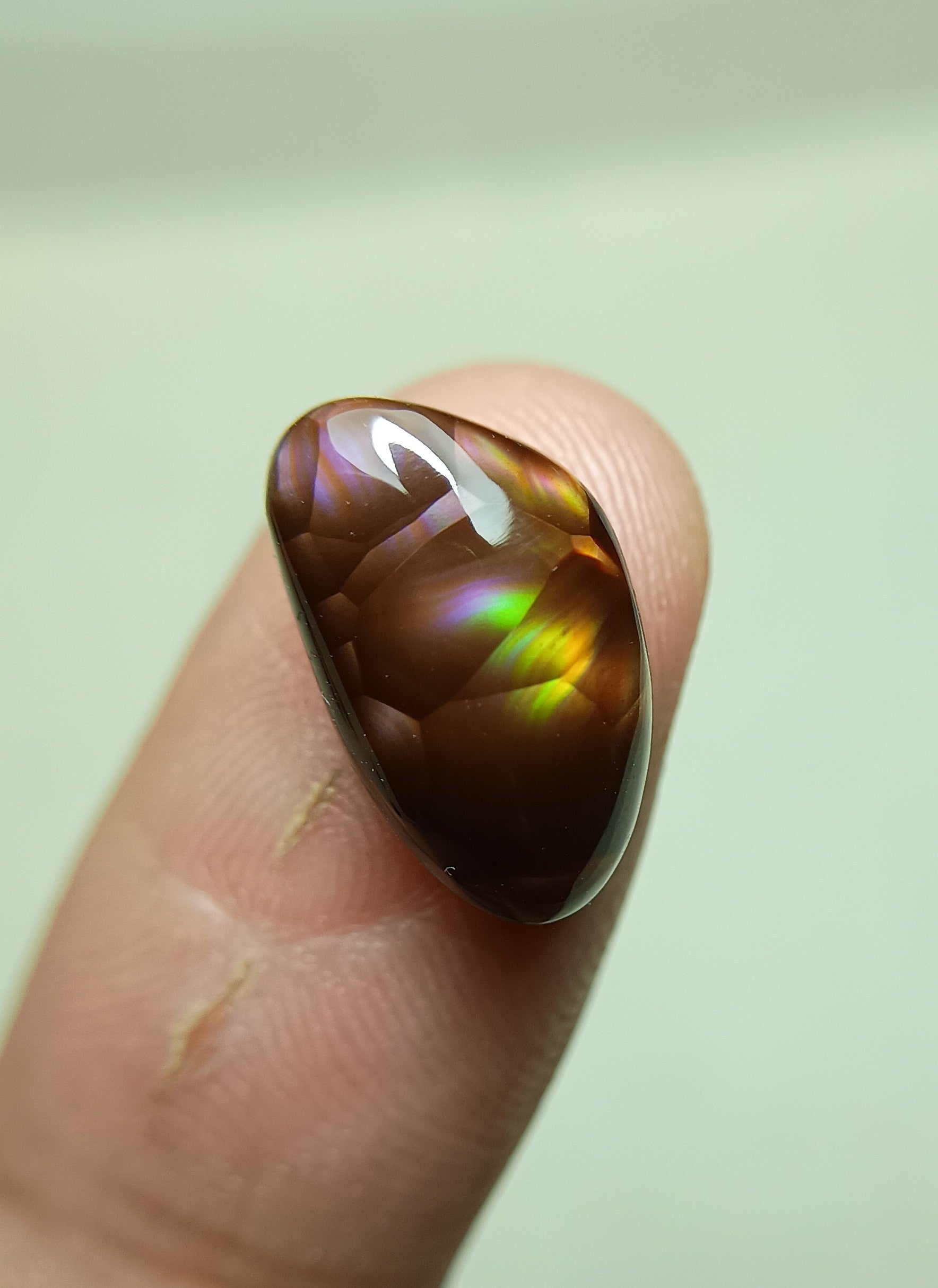 Rainbow Rare Fire Agate Cabochon - Agate De Feugo