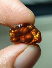 Fire Agate Carving - baby Foot - Agate De Feugo