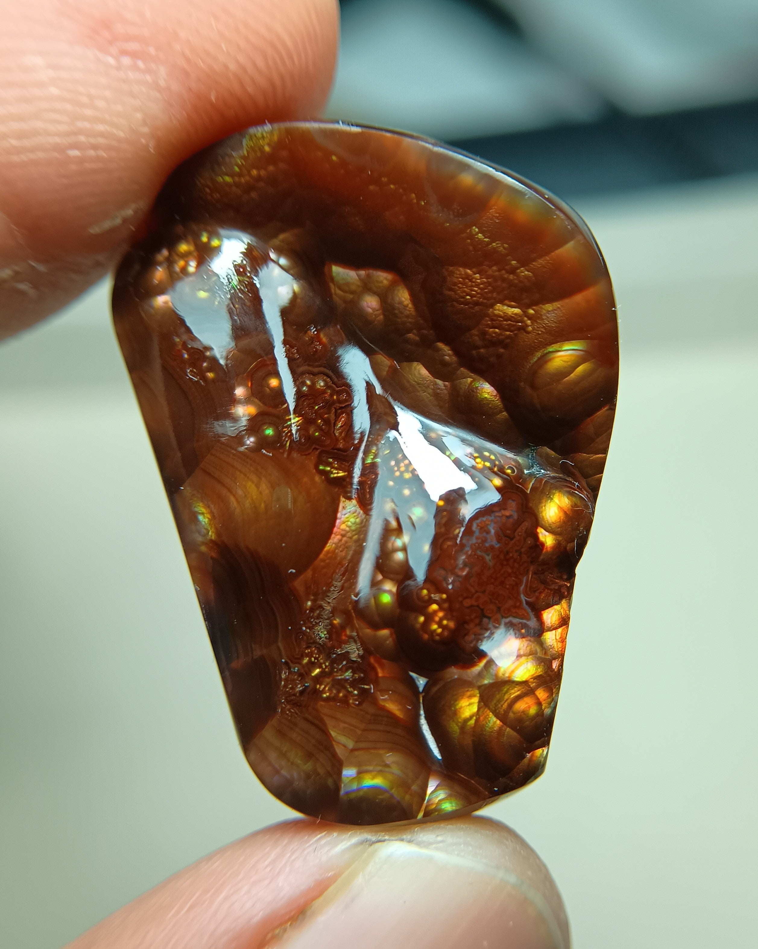 Rare Fire Agate Gemstone - Agate De Feugo