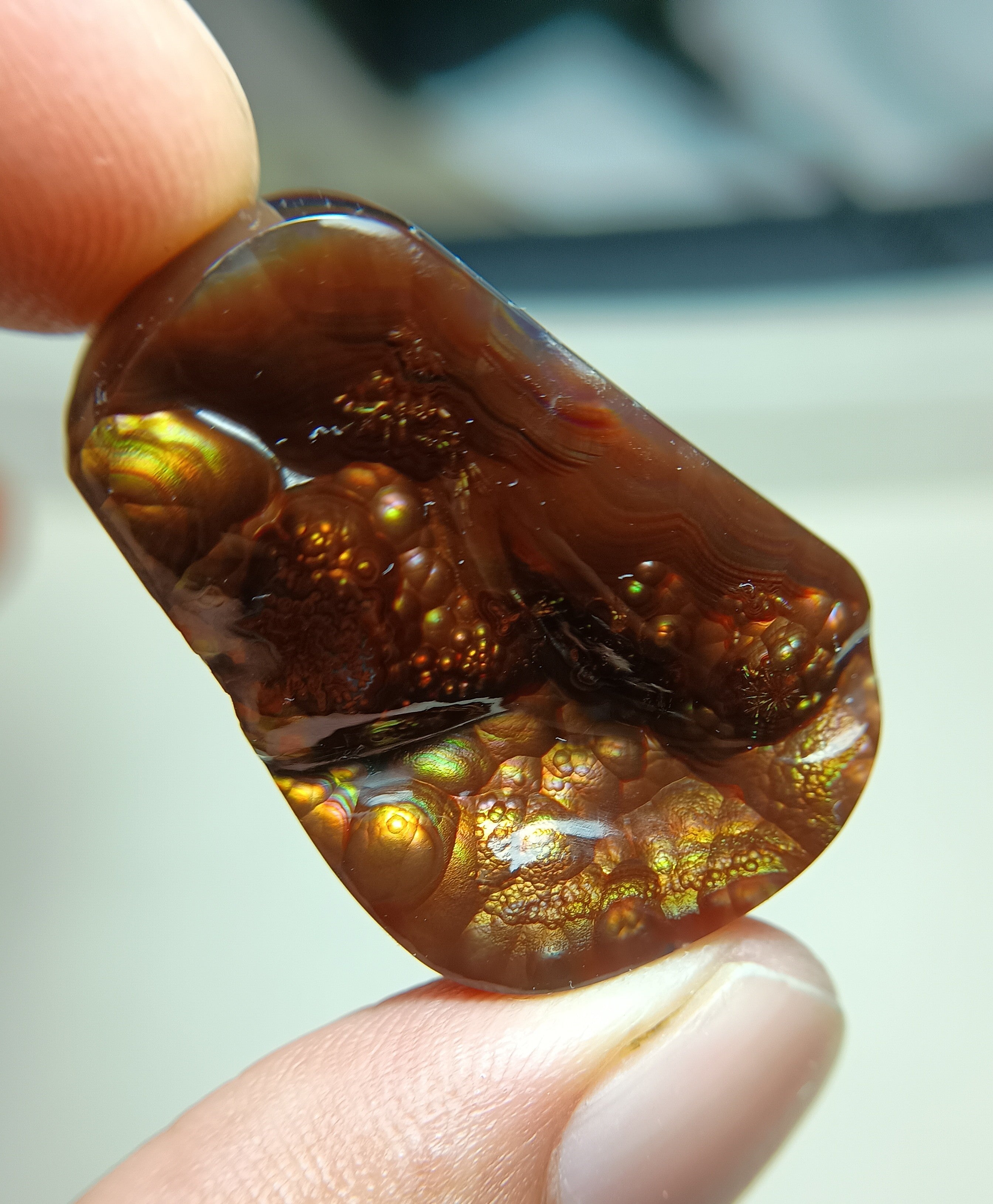 Rare Fire Agate Gemstone - Agate De Feugo